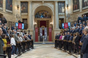 Homenaje a los Lehendakaris del exilio José Antonio Aguirre y Jesús Mª Leizaola