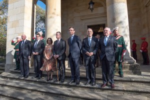 Homenaje a los Lehendakaris del exilio José Antonio Aguirre y Jesús Mª Leizaola