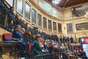 Homenaje a los Lehendakaris del exilio José Antonio Aguirre y Jesús Mª Leizaola