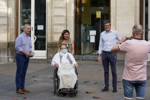 Paseo por Vitoria Gasteiz. Jone Berriozabal, Gorka Urtaran, Iñigo Urkullu.