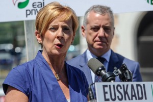 Eurorregioari buruzko ekitaldia. Iñigo Urkullu, Arantxa Tapia.