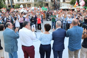 J-23 Mitin Festa Euskal Ahotsa Gira - Donostia Aitor Esteban, Maribel Vaquero, Iñigo Urkullu, Andoni Ortuzar