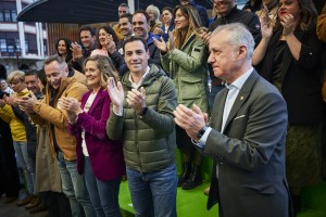 21-A Mitin Barakaldo. Imanol Pradales, Iñigo Urkullu, Amaia del Campo, Andoni Ortuzar