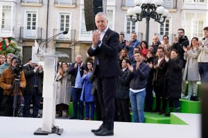 21-A Mitin Gasteiz. Imanol Pradales, Nerea Melgosa, Joseba Diez Antxustegi, Iñigo Urkullu, Andoni Ortuzar