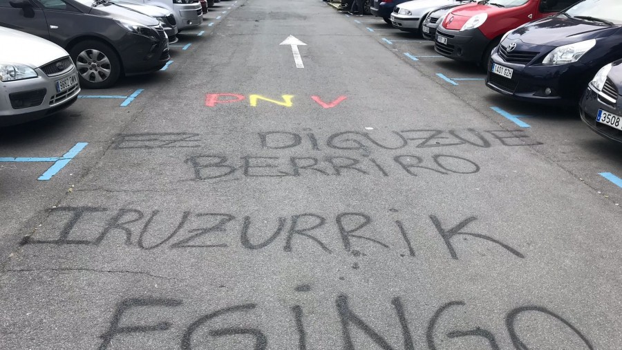 Pintadas en Barakaldo, Getxo, Sopela y la Euskal Etxea de Madrid