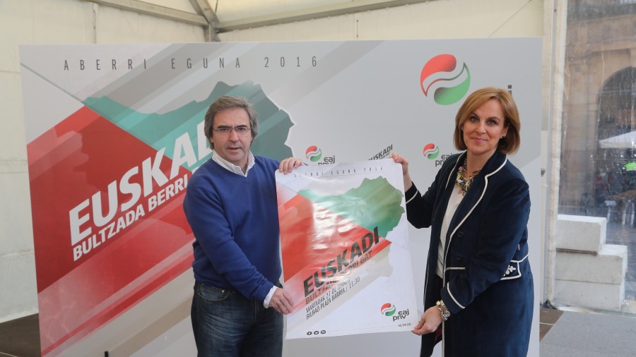 ‘Euskadi, Bultzada Berri Bat‘, lema del Aberri Eguna que EAJ-PNV celebrará el domingo en Bilbao