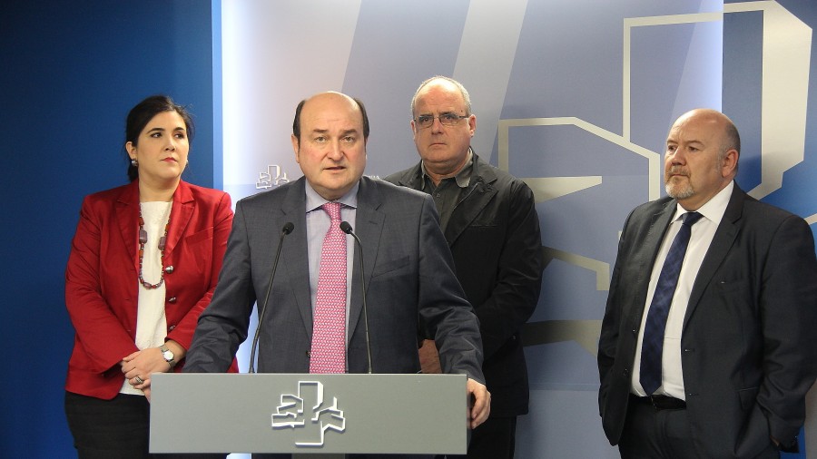 EAJ-PNV presenta a los partidos un documento “con mimbres suficientes” para un acuerdo político sobre el Nuevo Estatus