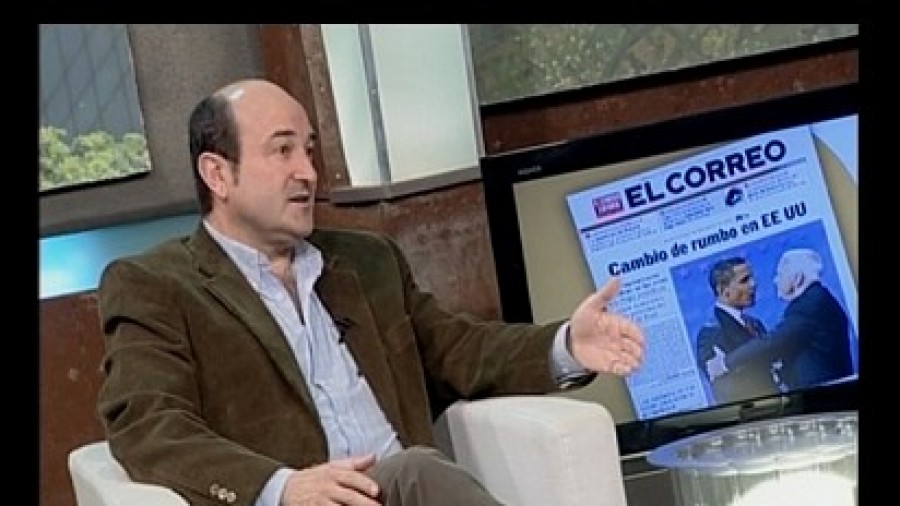 Andoni Ortuzar comenta los resultados de las elecciones americanas.