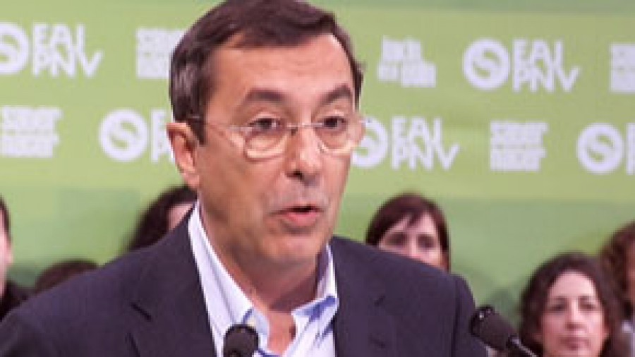 José Luis Bilbao en el acto de presentación de candidatos a Diputados Generales de eaj-pnv en Gasteiz