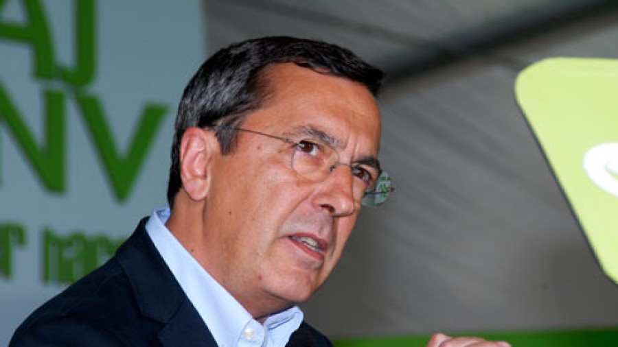 José Luis Bilbao en el mitin de Getxo
