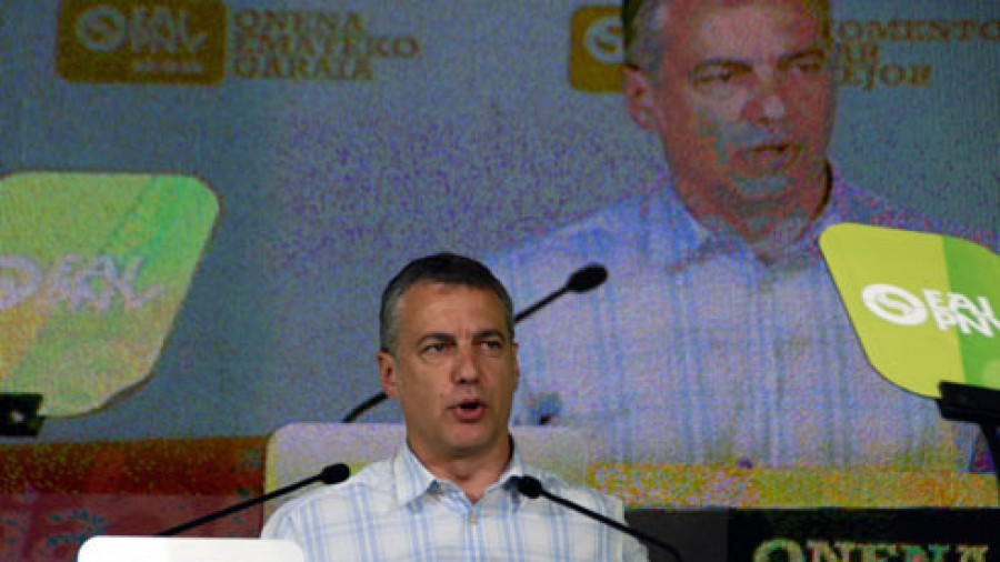 Iñigo Urkullu en el mitin de Getxo